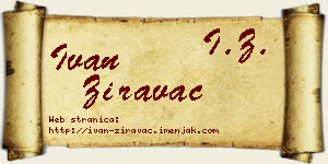 Ivan Žiravac vizit kartica